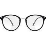 Schwarze Runde Brillenfassungen aus Metall für Damen 