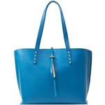 Blaue Elegante Felipa Lederhandtaschen mit Nieten aus Glattleder für Damen 