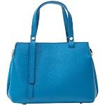 Blaue Elegante Felipa Lederhandtaschen aus Leder mit Trennfächern für Damen 
