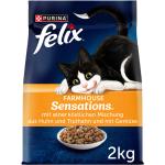 Reduzierte Felix Katzenfutter Sensations Trockenfutter für Katzen mit Huhn 