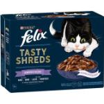 Felix Tasty Shreds Geschmacksvielfalt Mix 10 x 80 g