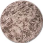 Braune Runde Fellteppiche 80 cm aus Textil 