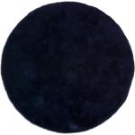 Blaue Schöner Wohnen Tender Runde Fellteppiche aus Textil 