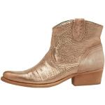 Goldene Cowboy-Boots & Cowboystiefeletten aus Leder für Damen Größe 36 
