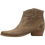 Graue Cowboy-Boots & Cowboystiefeletten aus Leder für Damen Größe 42 