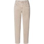 Beige MAC Jeans Stoffhosen aus Baumwolle maschinenwaschbar für Damen Größe L 