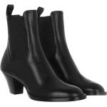 Reduzierte Schwarze Fendi Ankle Boots & Klassische Stiefeletten aus Leder für Damen Größe 40 