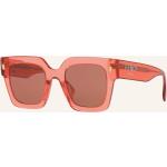Pinke Fendi Quadratische Kunststoffsonnenbrillen für Damen 