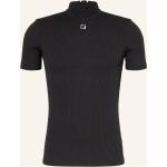 Schwarze Fendi Stehkragen T-Shirts mit Reißverschluss aus Polyamid für Herren Größe XL 