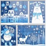 Reduzierte Eisblaue Fensterbilder Weihnachten 