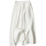 Weiße Atmungsaktive Palazzo-Hosen aus Baumwolle für Damen Größe 3 XL 