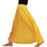 Gelbe Elegante Maxi Leinenröcke aus Baumwolle für Damen Größe S für den für den Sommer 