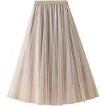 Elegante Midi Festliche Röcke mit Glitzer aus Tüll für Damen Einheitsgröße zur Hochzeit 