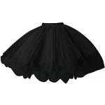 Schwarze Elegante Mini Damenpetticoats aus Tüll Einheitsgröße für Partys 