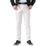 Weiße Unifarbene Atmungsaktive Kunstlederhosen mit Reißverschluss aus Leder für Herren für den für den Frühling 