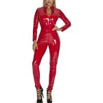 Rote Catsuits aus Leder für Damen Größe 5 XL 