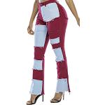 Rote Atmungsaktive Stretch-Jeans aus Denim für Damen Größe XL 