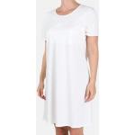 Weiße Unifarbene Kurzärmelige Féraud Paris Midi Damennachthemden aus Baumwolle trocknergeeignet Größe XL 