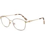 Cremefarbene Rechteckige Brillenfassungen aus Metall für Damen 