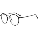 Schwarze Runde Brillenfassungen aus Metall für Herren 