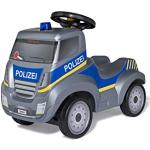 Ferbedo Polizei Rutscher (Babyrutscher mit Blaulicht + Sirene, Lenkrad mit Hupe, Polizei-Fahrzeug mit Kniemulde, Flüsterlaufreifen) 171106