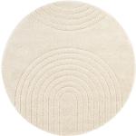 Reduzierte Cremefarbene Moderne Mint Rugs Runde Runde Hochflorteppiche aus Polypropylen 