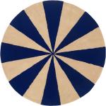 Blaue Runde Runde Teppiche 130 cm 