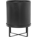 Schwarze Moderne 24 cm Ferm Living Nachhaltige Runde Große Pflanzkübel 28 cm pulverbeschichtet aus Stahl 