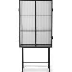 Reduzierte Schwarze Moderne Ferm Living Haze Nachhaltige Glasvitrinen pulverbeschichtet aus Glas Breite 50-100cm, Höhe 150-200cm, Tiefe 0-50cm 