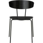 Reduzierte Schwarze Moderne Ferm Living Herman Nachhaltige Holzstühle pulverbeschichtet aus Eiche stapelbar Breite 0-50cm, Höhe 50-100cm, Tiefe 0-50cm 