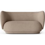 Reduzierte Sandfarbene Moderne Zweisitzer-Sofas strukturiert 2 Personen 
