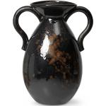 Braune Ferm Living Nachhaltige Bodenvasen & Vasen für Pampasgras glänzend aus Steingut 
