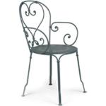 Anthrazitfarbene Fermob 1900 Gartenstühle Metall matt aus Polyrattan Breite 0-50cm, Höhe 0-50cm, Tiefe 0-50cm 