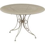 Fermob - 1900 Tisch - beige, rund, Metall - 117x74x117 cm - 14 muskat matt (224114) (229) Ø 117