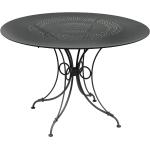 Anthrazitfarbene Fermob 1900 Runde Runde Tische matt aus Metall Breite 100-150cm, Höhe 100-150cm, Tiefe 50-100cm 