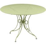 Grüne Fermob 1900 Runde Runde Tische matt aus Metall Breite 100-150cm, Höhe 100-150cm, Tiefe 50-100cm 