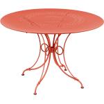 Orange Fermob 1900 Runde Runde Tische matt aus Metall Breite 100-150cm, Höhe 100-150cm, Tiefe 50-100cm 