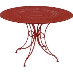 Fermob - 1900 Tisch - rot, rund, Metall - 117x74x117 cm - 67 mohnrot satiniert - 67 Mohnrot (242) Ø 117