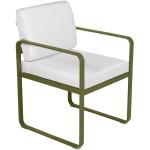 Fermob - BELLEVIE Sessel für den Essbereich - grün, Metall,Stoff - 55x83x59 cm - Pesto - D3 Pesto (109)
