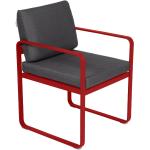 Rote Fermob Bellevie Gartenstühle Metall aus Polyrattan Breite 50-100cm, Höhe 50-100cm, Tiefe 50-100cm 