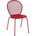 Rote Mediterrane Fermob Ovale Gartenstühle Metall aus Polyrattan stapelbar Breite 0-50cm, Höhe 0-50cm, Tiefe 0-50cm 