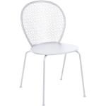 Weiße Mediterrane Fermob Ovale Gartenstühle Metall aus Metall stapelbar Breite 0-50cm, Höhe 0-50cm, Tiefe 0-50cm 