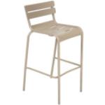 Beige Fermob Luxembourg Barhocker & Barstühle matt aus Metall mit Rückenlehne Breite 100-150cm, Höhe 100-150cm, Tiefe 0-50cm 