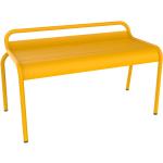 Gelbe Moderne Fermob Luxembourg 2-Sitzer-Gartenbänke aus Aluminium mit Rückenlehne Breite 0-50cm, Höhe 50-100cm, Tiefe 50-100cm 3 Personen 