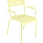 Goldene Minimalistische Fermob Luxembourg Designer Stühle lackiert aus Aluminium stapelbar Breite 50-100cm, Höhe 50-100cm, Tiefe 50-100cm 