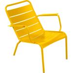 Gelbe Moderne Fermob Luxembourg Lounge Sessel aus Aluminium gepolstert Breite 50-100cm, Höhe 50-100cm, Tiefe 50-100cm 
