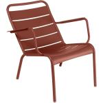 Rote Moderne Fermob Luxembourg Lounge Sessel aus Metall gepolstert Breite 50-100cm, Höhe 50-100cm, Tiefe 50-100cm 