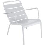 Weiße Moderne Fermob Luxembourg Gartenstühle Metall matt aus Aluminium Outdoor Breite 50-100cm, Höhe 50-100cm, Tiefe 50-100cm 