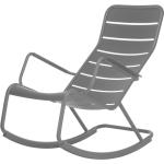 Anthrazitfarbene Fermob Luxembourg Gartenstühle Metall matt aus Polyrattan mit Armlehne Breite 50-100cm, Höhe 50-100cm, Tiefe 50-100cm 