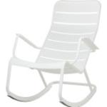 Weiße Fermob Luxembourg Gartenstühle Metall matt aus Metall mit Armlehne Breite 50-100cm, Höhe 50-100cm, Tiefe 50-100cm 